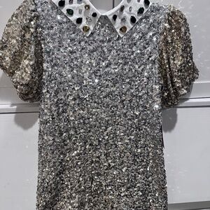 NWT Bedazzle Top in Metallic Sequin